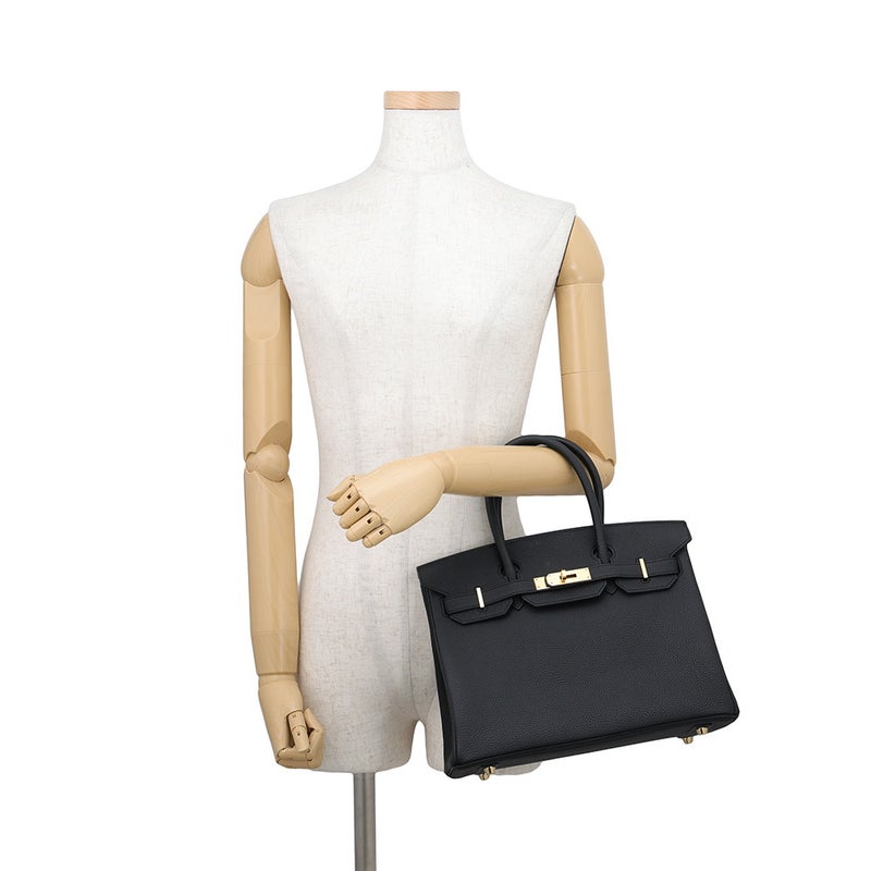 エルメス バーキン30 ブラック/ゴールド金具 トゴ W刻印 HERMES Birkin ハンドバッグ 黒