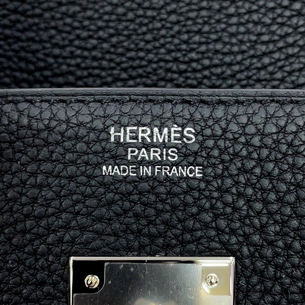 エルメス バーキン30 ブラック/シルバー金具 トゴ G刻印 HERMES Birkin ハンドバッグ 黒