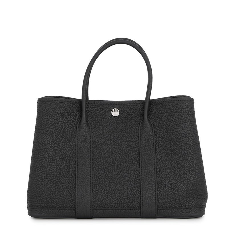 エルメス トートバッグ ガーデンパーティTPM ブラック/シルバー金具 ネゴンダ G刻印 HERMES Garden Party 黒