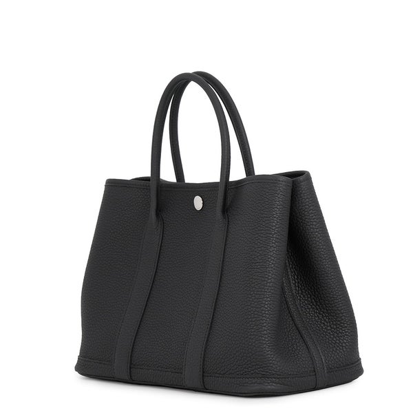 エルメス トートバッグ ガーデンパーティTPM ブラック/シルバー金具 ネゴンダ G刻印 HERMES Garden Party 黒