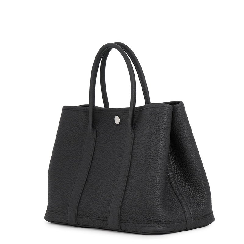 エルメス トートバッグ ガーデンパーティTPM ブラック/シルバー金具 ネゴンダ G刻印 HERMES Garden Party 黒