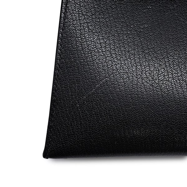 エルメス ハンドバッグ ミニケリー2 外縫い ブラック/シルバー金具 シェブルミゾル G刻印 HERMES Kelly 2wayバッグ 黒