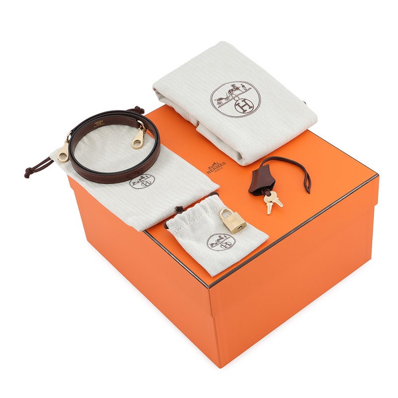 エルメス ハンドバッグ ケリー25 外縫い モカ/シャンパンゴールド金具 ボックスカーフ G刻印 HERMES Kelly 2wayバッグ