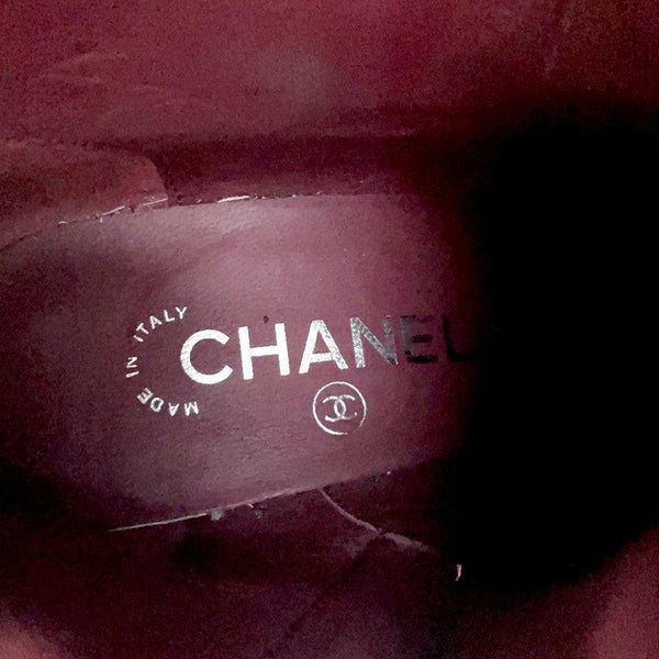 シャネル ロングブーツ ターンロックココマーク レディースサイズ36 1/2C G31202 CHANEL 靴 黒