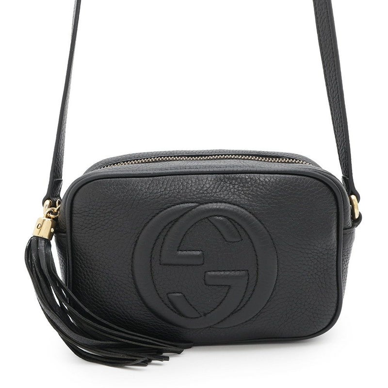 グッチ ショルダーバッグ ソーホー ミニディスコ レザー 347994 GUCCI バッグ 黒
