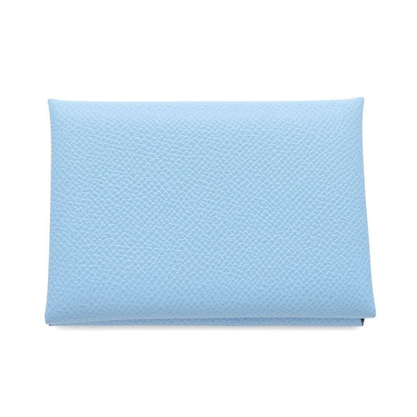 エルメス コインケース カルヴィ デュオ セレステ/シルバー金具 エプソン B刻印 財布 セレスト