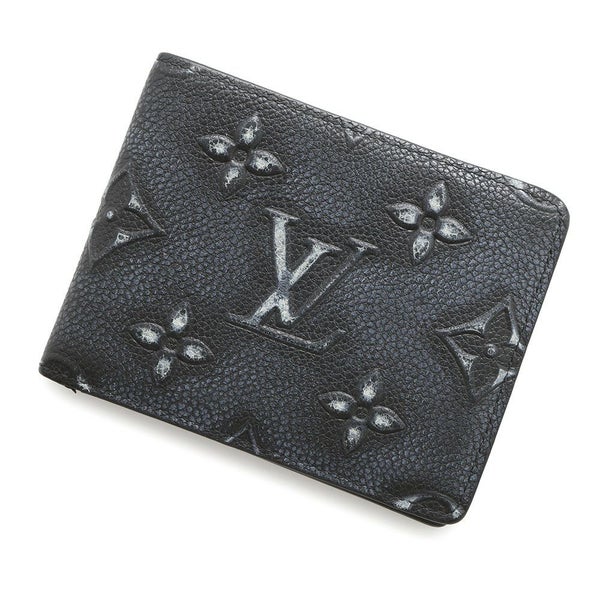 ルイヴィトン 二つ折り財布 モノグラム ポルトフォイユ・スレンダー M81774 LOUIS VUITTON ブラック 黒