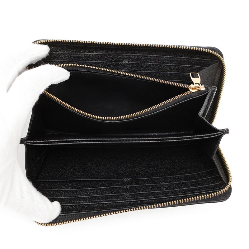 ルイヴィトン 長財布 モノグラム アンプラント ジッピー・ウォレット M64805 LOUIS VUITTON ヴィトン ブラック 黒