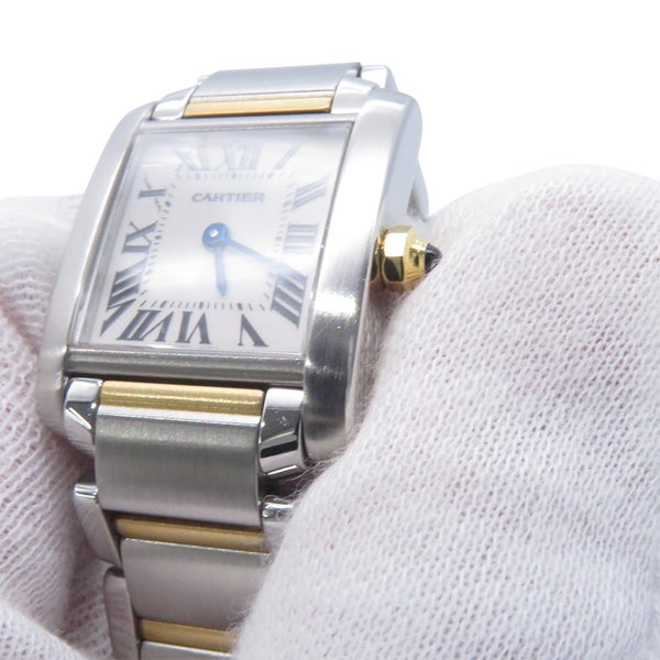 カルティエ タンク フランセーズ SM W51007Q4 Cartier 腕時計 白文字盤 クォーツ