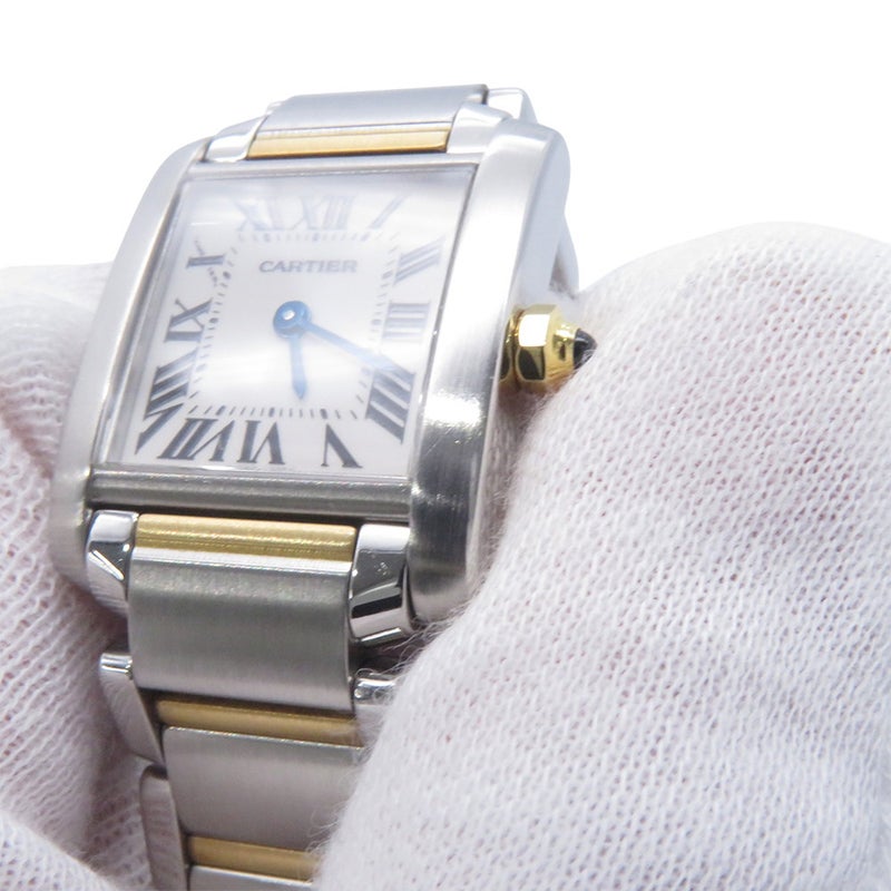 カルティエ タンク フランセーズ SM W51007Q4 Cartier 腕時計 白文字盤 クォーツ