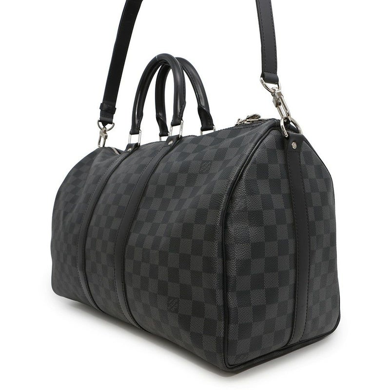 ルイヴィトン ボストンバッグ ダミエ・グラフィット キーポル バンドリエール45 N41418 トラベル 旅行バッグ 黒 ブラック