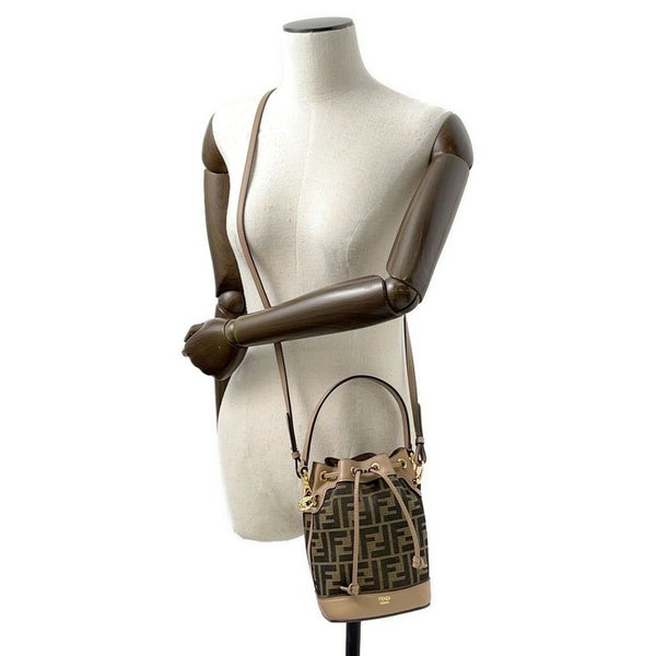 フェンディ ハンドバッグ モントレゾール ミニ キャンバス レザー 8BS093 FENDI 2way