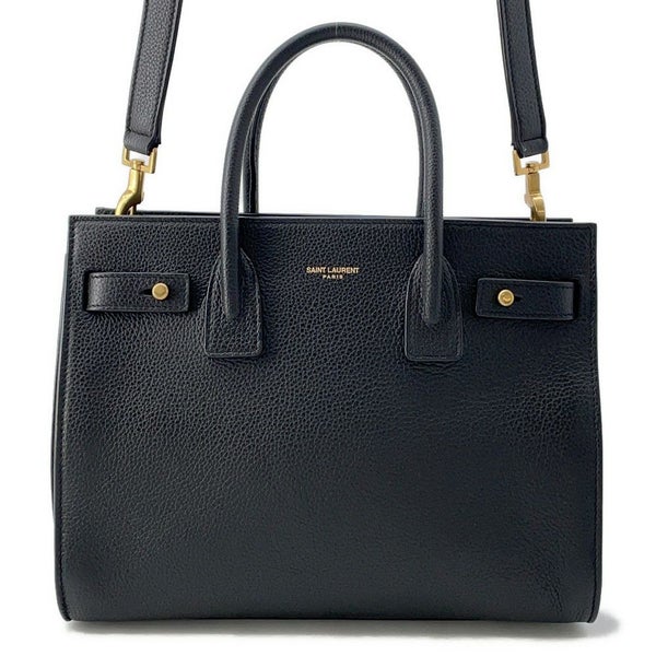 サンローランパリ ハンドバッグ サックドジュール ベイビー レザー 717448 SAINT LAURENT PARIS 2way 黒