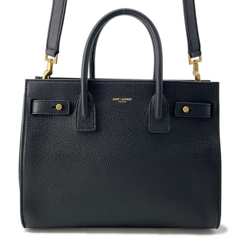 サンローランパリ ハンドバッグ サックドジュール ベイビー レザー 717448 SAINT LAURENT PARIS 2way 黒