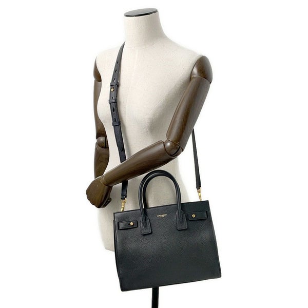 サンローランパリ ハンドバッグ サックドジュール ベイビー レザー 717448 SAINT LAURENT PARIS 2way 黒