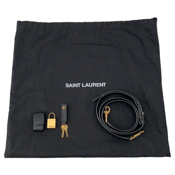 サンローランパリ ハンドバッグ サックドジュール ベイビー レザー 717448 SAINT LAURENT PARIS 2way 黒