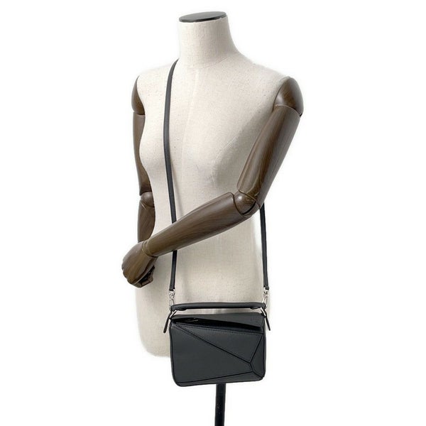 ロエベ ハンドバッグ パズルバッグ ミニ レザー 322.30.U95 LOEWE 2way 黒 セール品