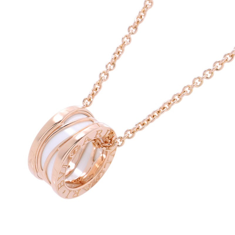 ブルガリ ネックレス ビーゼロワン B-zero1 レジェンド K18PGピンクゴールド ホワイトセラミック BVLGARI ペンダント