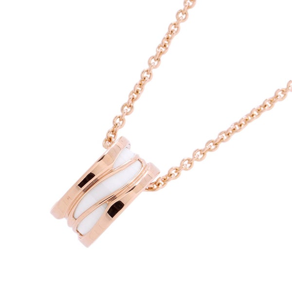 ブルガリ ネックレス ビーゼロワン B-zero1 レジェンド K18PGピンクゴールド ホワイトセラミック BVLGARI ペンダント