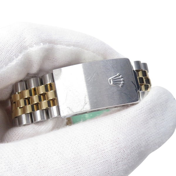 ロレックス デイトジャスト P番 SS/K18YG 16233G ROLEX 腕時計  シャンパン/コンピューター文字盤 10Pダイヤ