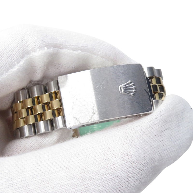 ロレックス デイトジャスト P番 SS/K18YG 16233G ROLEX 腕時計  シャンパン/コンピューター文字盤 10Pダイヤ