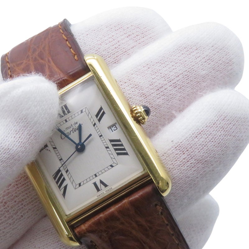 カルティエ マストタンク XL ヴェルメイユ W1013754 Cartier 腕時計 アイボリー文字盤
