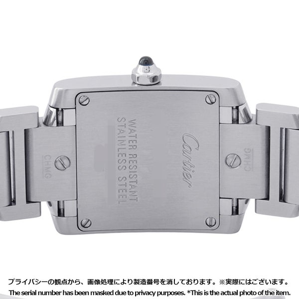 カルティエ タンクフランセーズ SM  創立160周年記念 アジア限定2500本 W51035Q3 腕時計 シルバー/ピンク文字盤