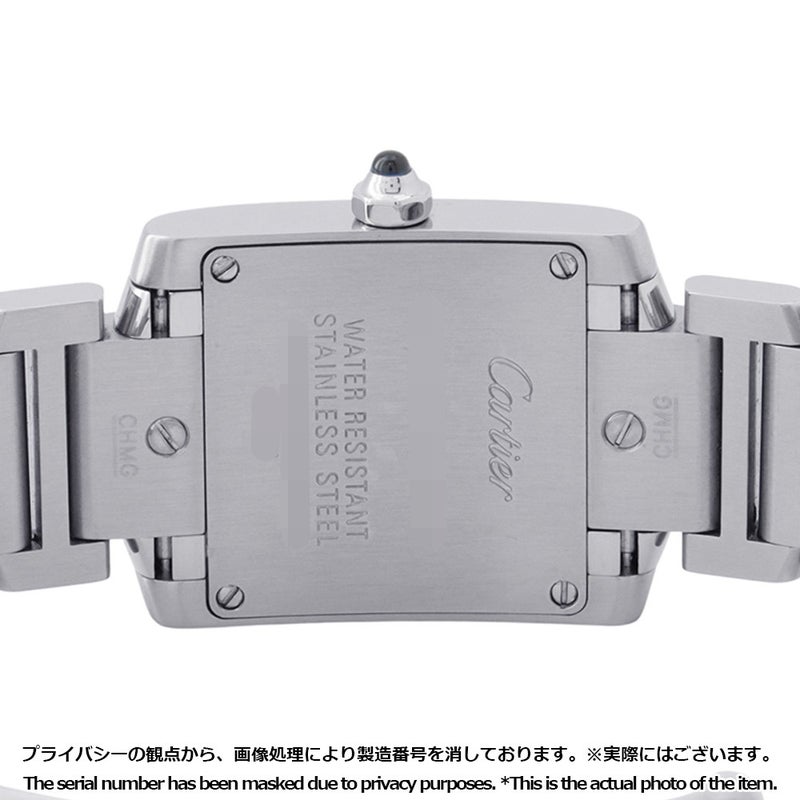 カルティエ タンクフランセーズ SM  創立160周年記念 アジア限定2500本 W51035Q3 腕時計 シルバー/ピンク文字盤