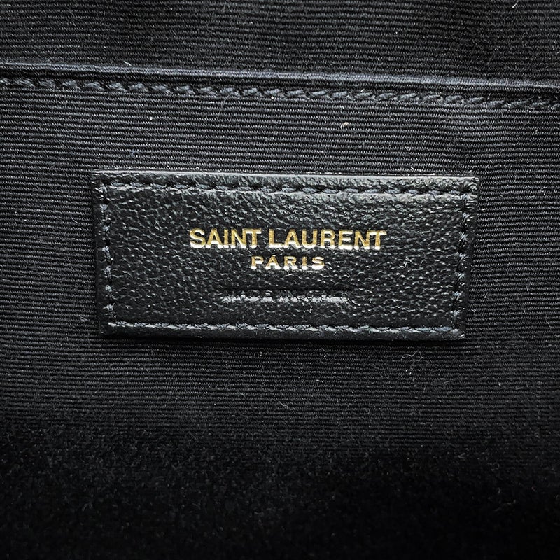 サンローランパリ ショルダーバッグ ルー カメラバッグ レザー スエード レオパード 612542 SAINT LAURENT PARIS 黒