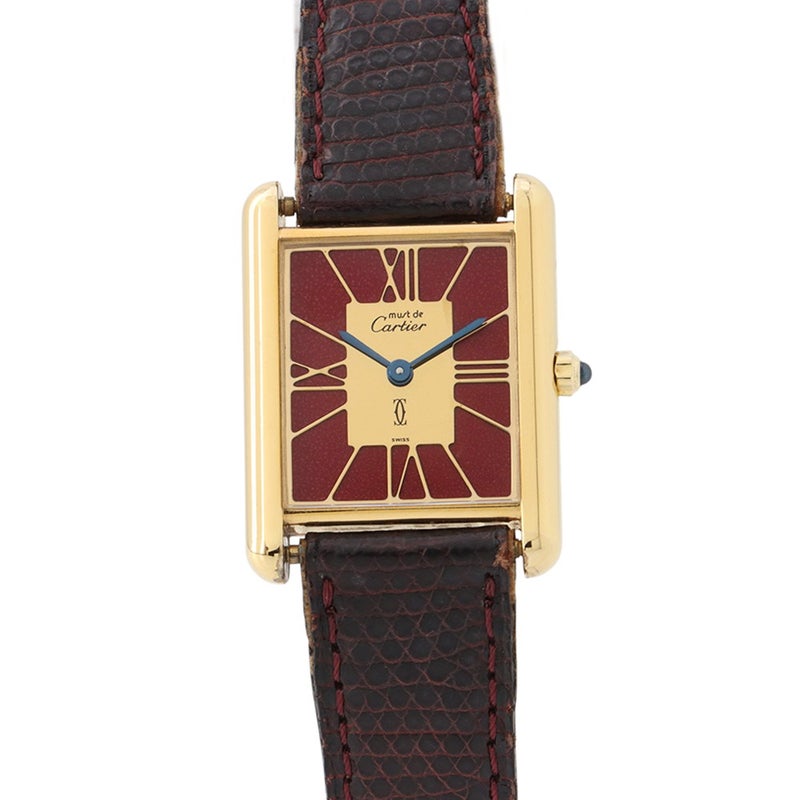 カルティエ マストタンク ヴェルメイユ 83919423 Cartier 腕時計 レッド/ゴールド文字盤