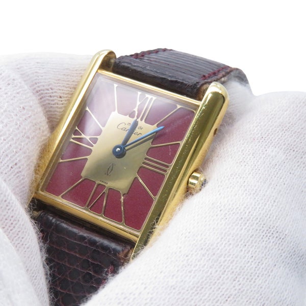 カルティエ マストタンク ヴェルメイユ 83919423 Cartier 腕時計 レッド/ゴールド文字盤