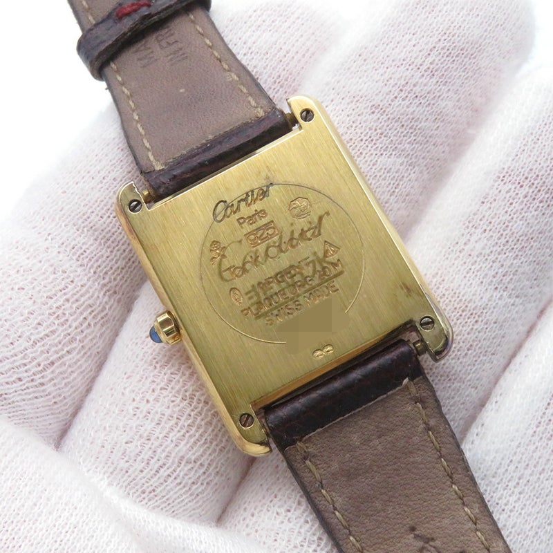 カルティエ マストタンク ヴェルメイユ 83919423 Cartier 腕時計 レッド/ゴールド文字盤