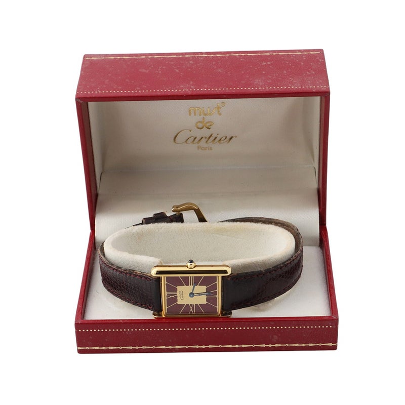 カルティエ マストタンク ヴェルメイユ 83919423 Cartier 腕時計 レッド/ゴールド文字盤