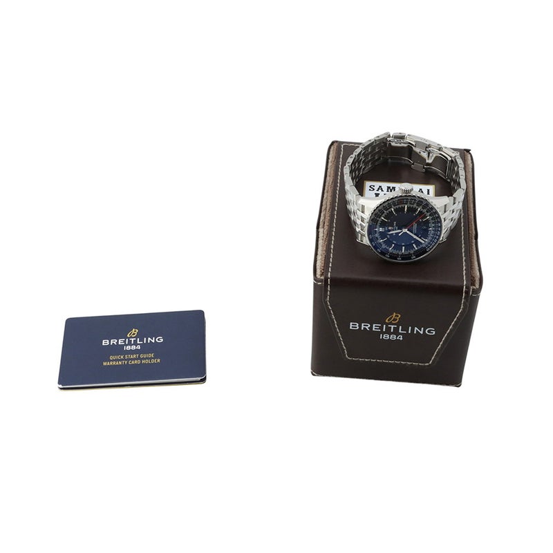 ブライトリング ナビタイマー オートマチック GMT 41 SAMURAI JAPAN 日本限定100本 BREITLING 腕時計 ブルー文字盤