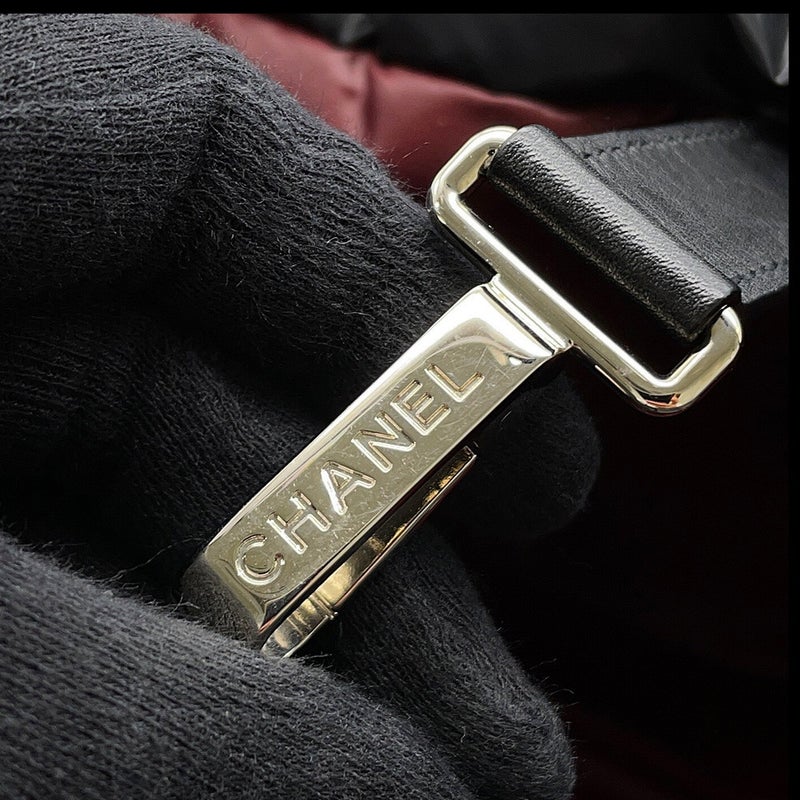 シャネル トートバッグ マトラッセ ココマーク コココクーン スモール ナイロン A48610 CHANEL 黒
