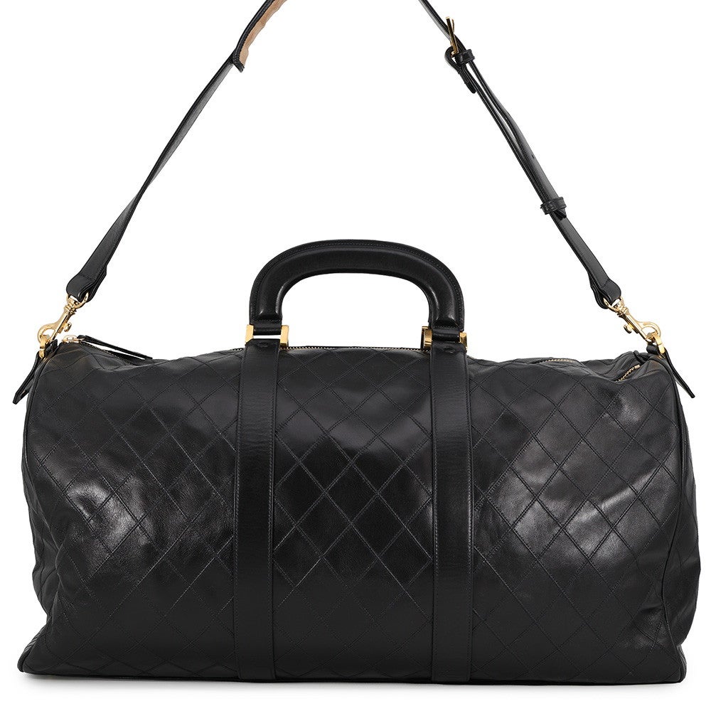 シャネル CHANEL ボストンバッグ ラムスキン レザー ココマーク ロゴ 黒 シャネル ボストンバッグ ビコローレ ラムスキン CHANEL バッグ 旅行