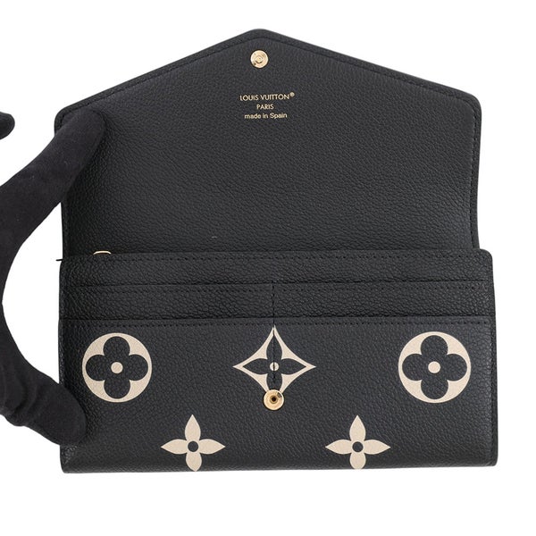 ルイヴィトン 長財布 モノグラム・アンプラント ポルトフォイユ・サラ M80496 LOUIS VUITTON ヴィトン 財布 ブラック 黒