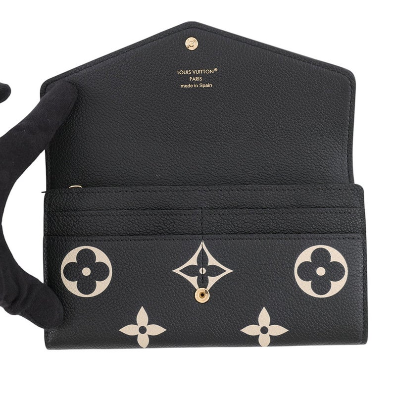 ルイヴィトン 長財布 モノグラム・アンプラント ポルトフォイユ・サラ M80496 LOUIS VUITTON ヴィトン 財布 ブラック 黒