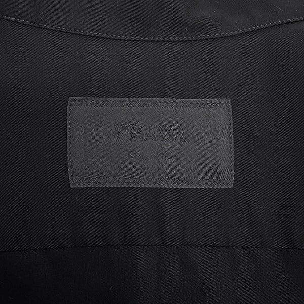 プラダ シャツ コットン メンズサイズM PRADA トップス 黒