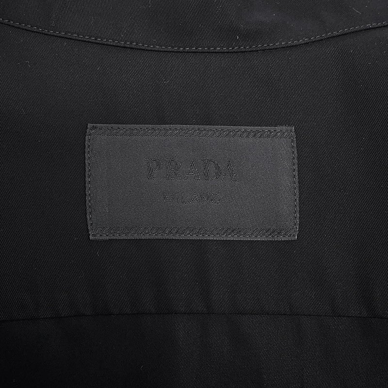 プラダ シャツ コットン メンズサイズM PRADA トップス 黒