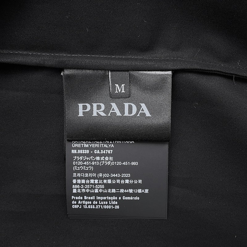 プラダ シャツ コットン メンズサイズM PRADA トップス 黒
