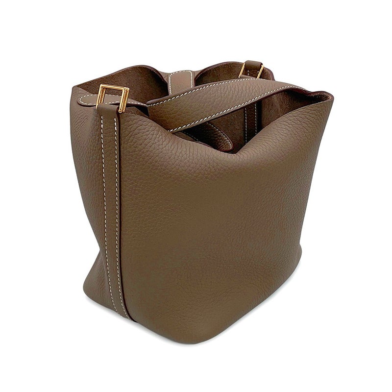 エルメス ハンドバッグ ピコタンロックPM エトゥープ/ゴールド金具 トリヨンクレマンス K刻印 HERMES