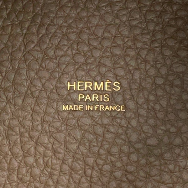 エルメス ハンドバッグ ピコタンロックPM エトゥープ/ゴールド金具 トリヨンクレマンス K刻印 HERMES