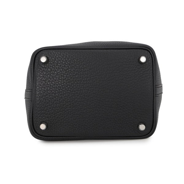 エルメス ハンドバッグ ピコタンロックPM ブラック/シルバー金具 トリヨンクレマンス G刻印 HERMES 黒