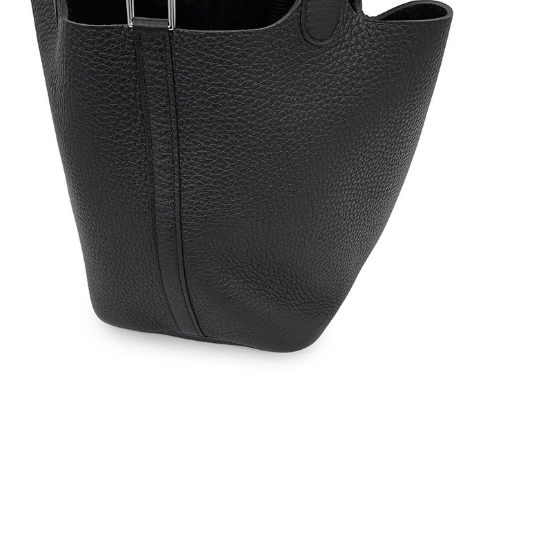 エルメス ハンドバッグ ピコタンロックPM ブラック/シルバー金具 トリヨンクレマンス G刻印 HERMES 黒