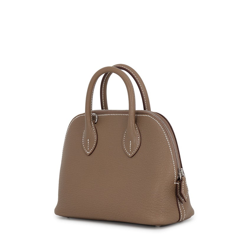 エルメス ボリード1923 ミニ エトゥープ/シルバー金具 シェブルミゾル G刻印 HERMES 2wayショルダー