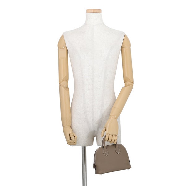 エルメス ボリード1923 ミニ エトゥープ/シルバー金具 シェブルミゾル G刻印 HERMES 2wayショルダー