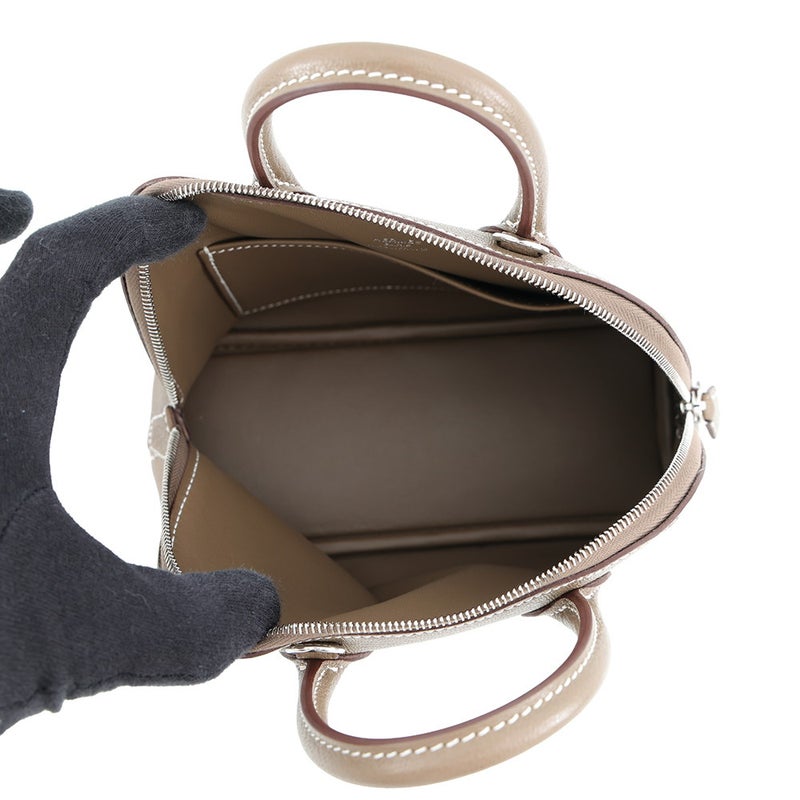 エルメス ボリード1923 ミニ エトゥープ/シルバー金具 シェブルミゾル G刻印 HERMES 2wayショルダー