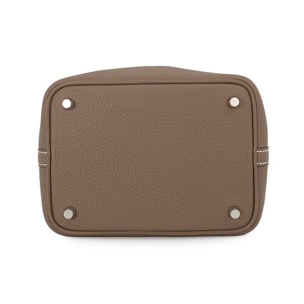 エルメス ハンドバッグ ピコタンロックPM エトゥープ/シルバー金具 トリヨンクレマンス G刻印 HERMES