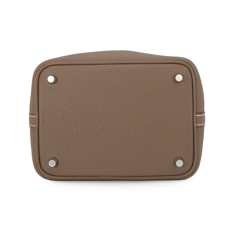 エルメス ハンドバッグ ピコタンロックPM エトゥープ/シルバー金具 トリヨンクレマンス G刻印 HERMES